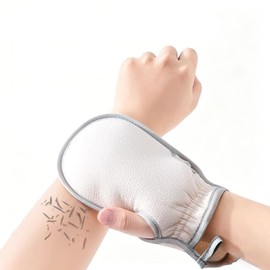 Scar Scraper, Exfoliating Gloves, Dead Skin Removal, Gentle Removal, Unisex, Thumb Fixed Design, Non-Slip Grip, Easy Wipe, Exfoliating Body, Bathing, Dead Skin Cell Removal (White)