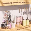 XYJunTech Tumbler Lid Organizer, Cup Lid Organizer With Straw Organizer,