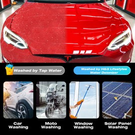 H&G lifestyles Spotless Water System for Car Wash,Water Deionizer for Car Washing, Ultra-Low TDS in-line DI Water Filter System,Car Wash Water Filter for Car Detailing 50 Gallons Deionized Water