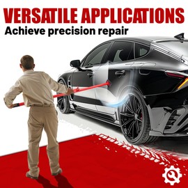 KUAFU Universal Auto Body Alignment Bar Pulling Stick Tool 52-3/8in for Car Repair Bumpers, Panels, Hoods and Decks Dent Puller Stick Alignment Repair Tool Powder Coated Steel