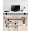 QWORK 24" Heavy Duty Folding Shelf Brackets for Wall Mounted