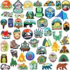 48 Camping Themed Iron-On Patches for DIY Crafts
