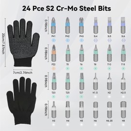 24 in 1 Magnetic Screwdriver Set, HYLEBOR Screwdriver Set with Detachable Handle, Mini Repair Tool Kit, Multipurpose DIY Precision Ratcheting Tool Set for Professional Work and Maintenance