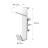 Yamazaki 5621 Indoor Clothes Drying Hooks, Set of 2, White,