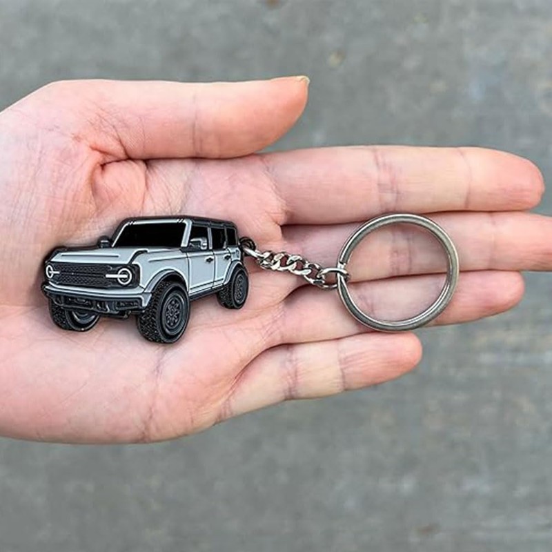 Car Keychain, Stainless Steel Car Key chain（Grey）