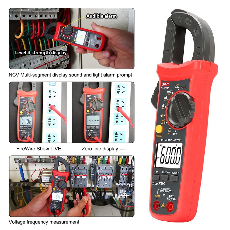UNI-T UT202A+ Digital clamp meter 6000 Counts Auto Range True