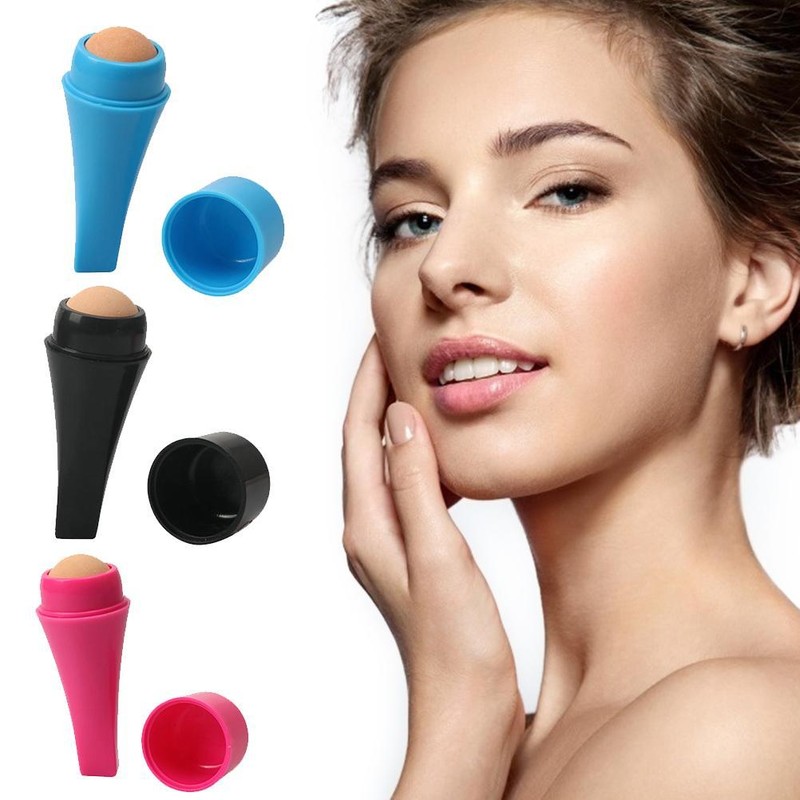 Portable Oil Absorbing Volcanic Face Roller Shrink Pores Oil Control