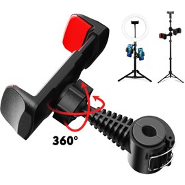 LUOLED Portable Electronic Device Mount, 2 Pcs Phone Holder for Ring Light, Compatible with Smartphones, 360° Rotatable, for Tripods, Makeup, Video Conferencing