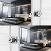 STARPY 6 Pack Polished Chrome Door Knobs with Square Rosette,