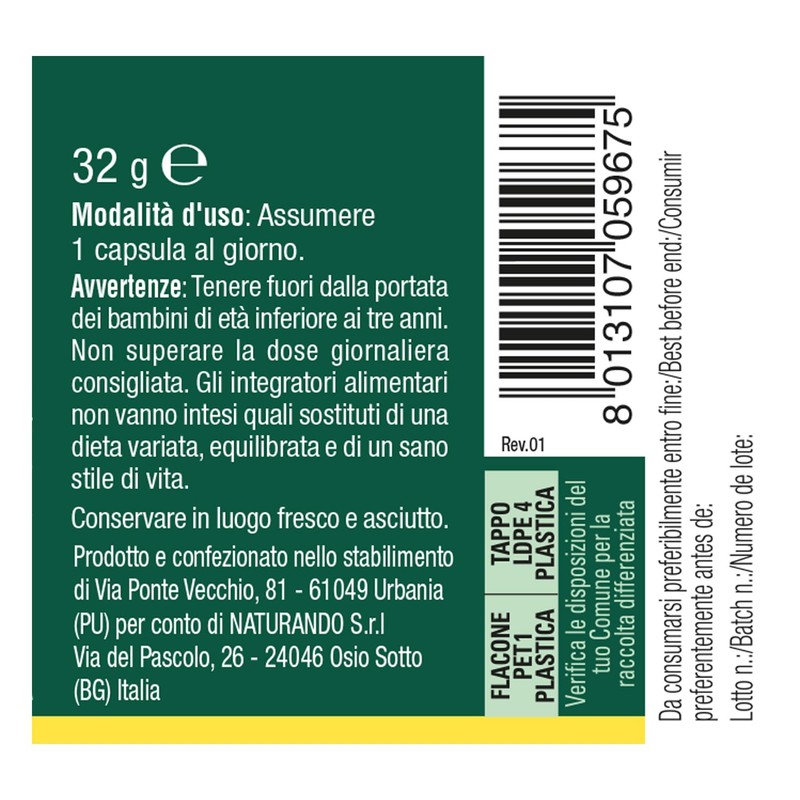 Naturando Maximum ASHWAGANDA 600 Integratore alimentare, con Ashwaganda, ottima in