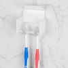 2 Pack Toothbrush Holder Wall Mounted with Cover for Bathroom,