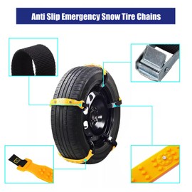 10 Pcs Snow Chains Car Anti Slip Tire Chains Fits for Most Cars Adjustable Anti-Skid Chains,Car Snow Chain for Trucks,Winter Universal Tire Blocks with Gloves