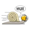 Spreadshirt Racing Snail Funny Design Sticker, Max. 10 x 10