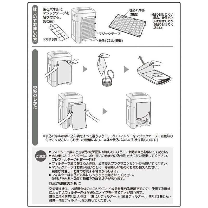 Disposable Pre-Filter FZ-PF51F1 (6 Sheets x 3 Set, Total of
