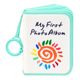 Baby's My First Family Album Holds 21 4x6 Photos, Baby Sun Photo Album Soft Cloth Family Book,My First Photo Book for Baby or Toddlers,Cute Book Gift for Babies Shower Newborns Family Photos (Green)