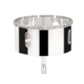 Diamond Hole Saw, 0.8 - 3.9 inches (20 mm) - φ3.9 inches (100 mm), Center Drill, Core Bit, Electric Drill, Electric Drill, Cutting Tool, Tool, Durable, Glass Tile, Drilling, Carbide, Marble, Pottery, Granite, DIY Case (φ2.0 inches (50 mm) Hex Shaft)