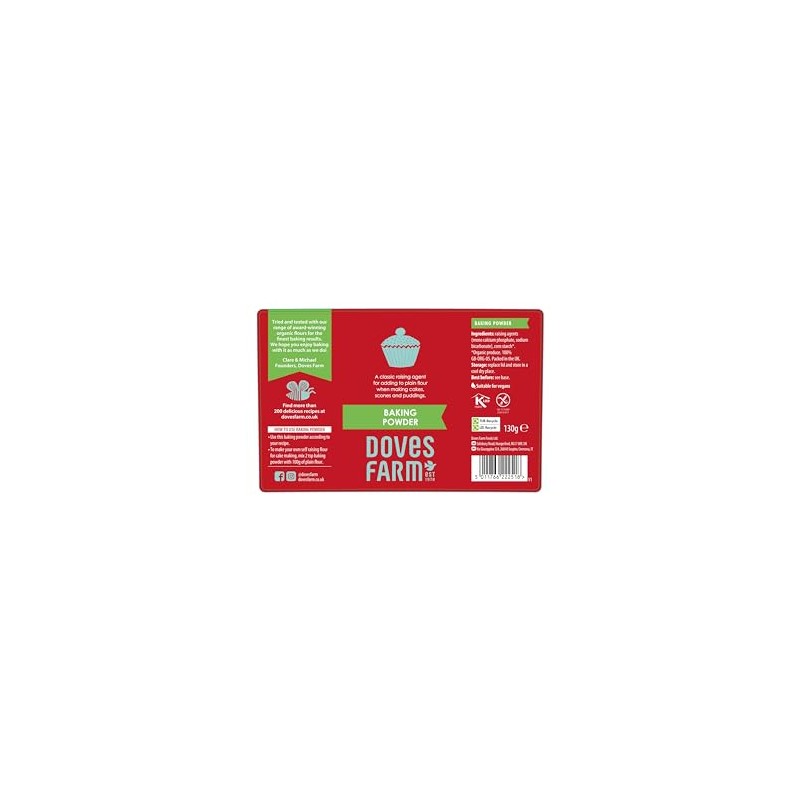 Doves Farm Baking Powder 130g (Pack of 5)