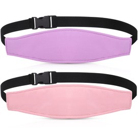HESTYA 2 Pieces Baby Carseat Head Support Band Strap Headrest Stroller Seat Sleeping Headrest Neck Relief Head Strap Headband for Kids Children Toddler Infant(Sweet)