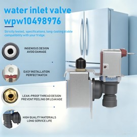 WPW10498976 W10498976 Refrigerator Ice Maker Water Inlet
