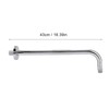 Extra Long Stainless Steel Shower Rain Head Arm Replacement Flange