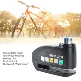 Alarm Disc Lock Security Disc Brake Lock Mountain Bike Electric Vehicles Black