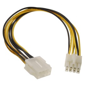 CablesOnline, 12 inches 8-Pin (2x4) ATX 12V EPS Male to Female Internal Power-Supply Extension Cable, PC-019