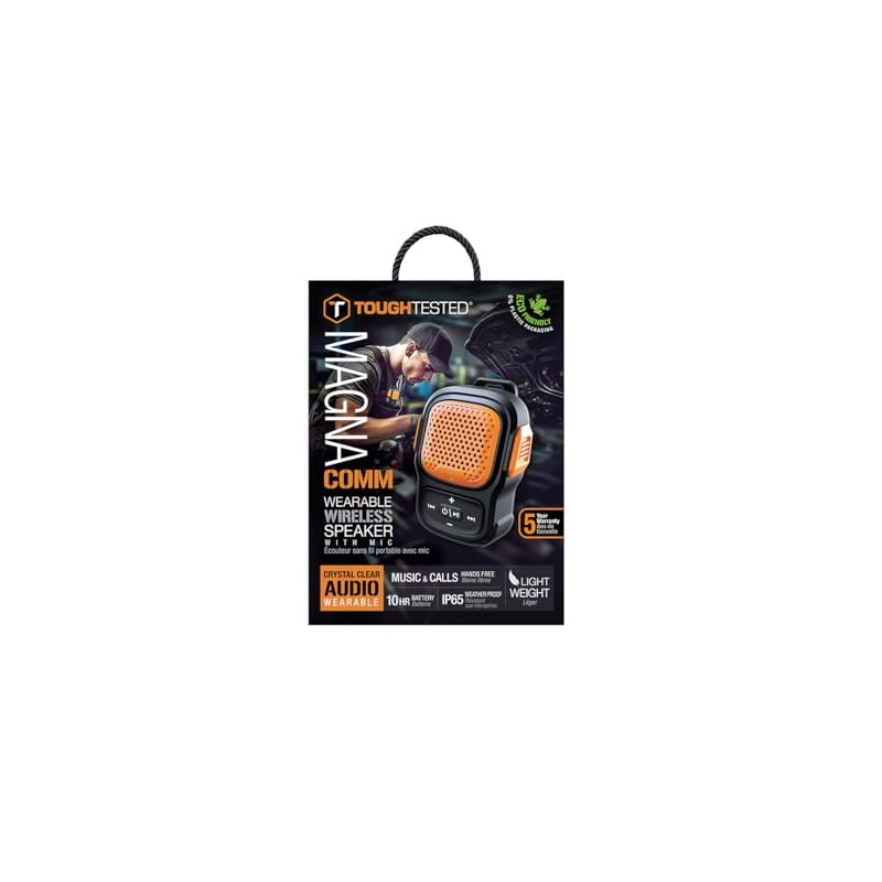 ToughTested Magna Comm Wearable Wireless Speaker with Mic