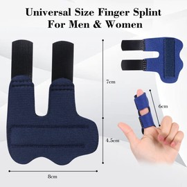 ACWOO Finger Splint, Pack of 2 Finger Smoother Finger Splint Stabiliser, Soft Comfortable Finger Support, Finger Bandage for Broken Sprained Arthritis or Tendinitis (Blue)