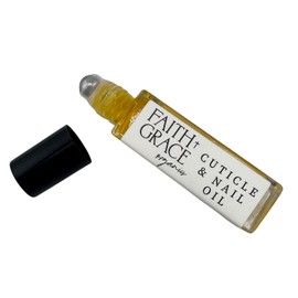 Faith and Grace Organics, Organic Cuticle and Nail oil, glass roller bottle, Made in USA