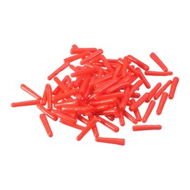 uxcell Rubber End Caps, 100Pcs Round Screw Thread Protector 1.5mm Dia Bolt Cap Covers Hole Plugs for Tubing Pipe Rod Nut Furniture, Red