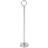 Royal Industries Place Card Holder Table Menu Holder, Ring Clip, 12" High, Stainless Steel