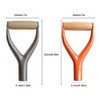Shovel D Grip Handle,Metal Shovel Replacement Handle with Wooden Grip,31mm