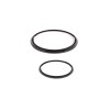 car-attention Carbon Fiber Front Rear Emblem Badge Logo Trim 2PCS