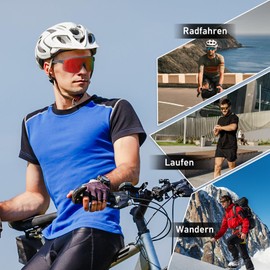 UVTQSSP Cycling Glasses, Ultralight Unisex Sports Glasses, TR 90 Unbreakable Frameless Polarised Windproof Outdoor UV400 Protection Sports Sunglasses, Grey Frame/Orange Lens