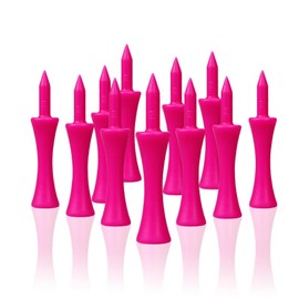 Debbery 100 Golf Tees Plastic, 57mm Pink Castle Tees Golf, Highly Visible Bright Colors Durable and Portable for Golfers to Practice
