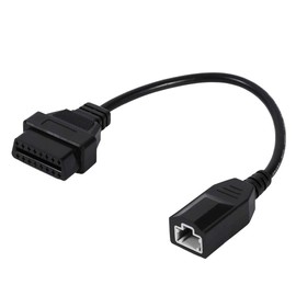 Conector de diagnóstico, 3 pines a 16 pines OBD 2 auto adaptador de diagnóstico para coche negro