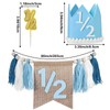 1/2 Birthday Boy Half Birthday Decorations High Chair Banner, Tassel