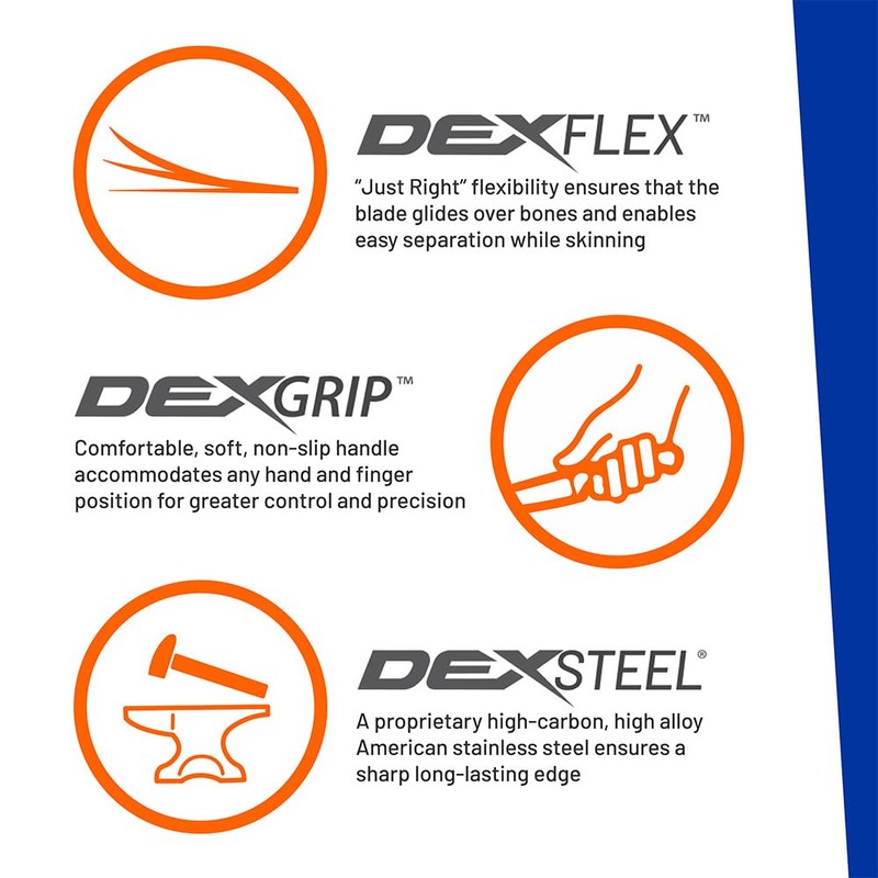 Dexter Outdoors Dextreme Dual Edge 8" Stiff Fillet Knife |