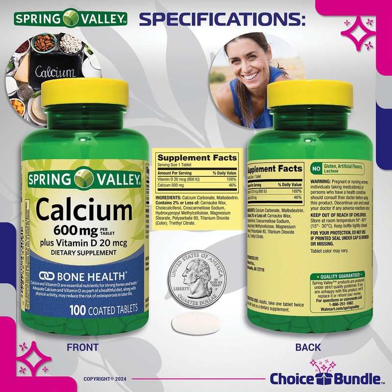 Choice Bundle Choice Bundle Spring Valley Calcium Plus Vitamin D