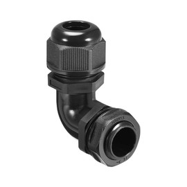 uxcell M20 Cable Gland, 90 Degree Waterproof IP68 Nylon Joint Adjustable Locknut for 9mm-14mm Dia Cable Wire