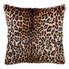 SARO LIFESTYLE Cheetah Print Faux Fur Throw Pillow, 18" Down