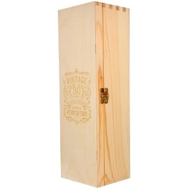 WORTGEFECHTE High Quality Wooden Wine Box with Laser Engraving 30th Birthday Gift Idea Wine Packaging Funny Gift Wooden Box Storage Box Gift for Men and Women