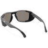 Pepper's Floating Collection Polarized Oval Sunglasses, Matte Grey/Emerald Green Mirror,