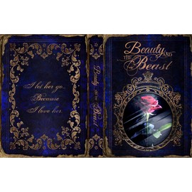 Fake Book Box - Small Safe Box with Combination Lock - Hidden Safe in Plain Sight - Diversion Safes - Secret Safes (Beauty Beast) (X-Large)