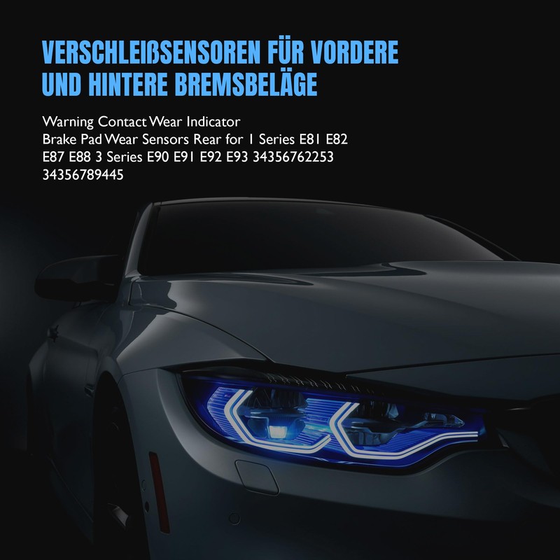 HISports Rear Brake Pad Sensor 34356789445, Replacement Part for Rear