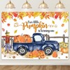 Mocsicka Little Pumpkin is Turning One Backdrop Pumpkin Truck First