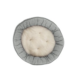 AMERICAN KENNEL CLUB 31-Inch Deluxe Plaid Round Bolster Dog Bed