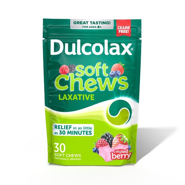 Dulcolax Saline Laxative Soft Chews, Fast-Acting Laxative, Gentle Constipation Relief,
