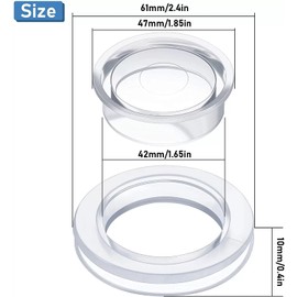 Fachoige 2 Sets 2 Inch Black Patio Table Umbrella Hole Ring and Cap Set and 1 Black Umbrella Cone Wedge for Outdoor Patio Table Umbrella