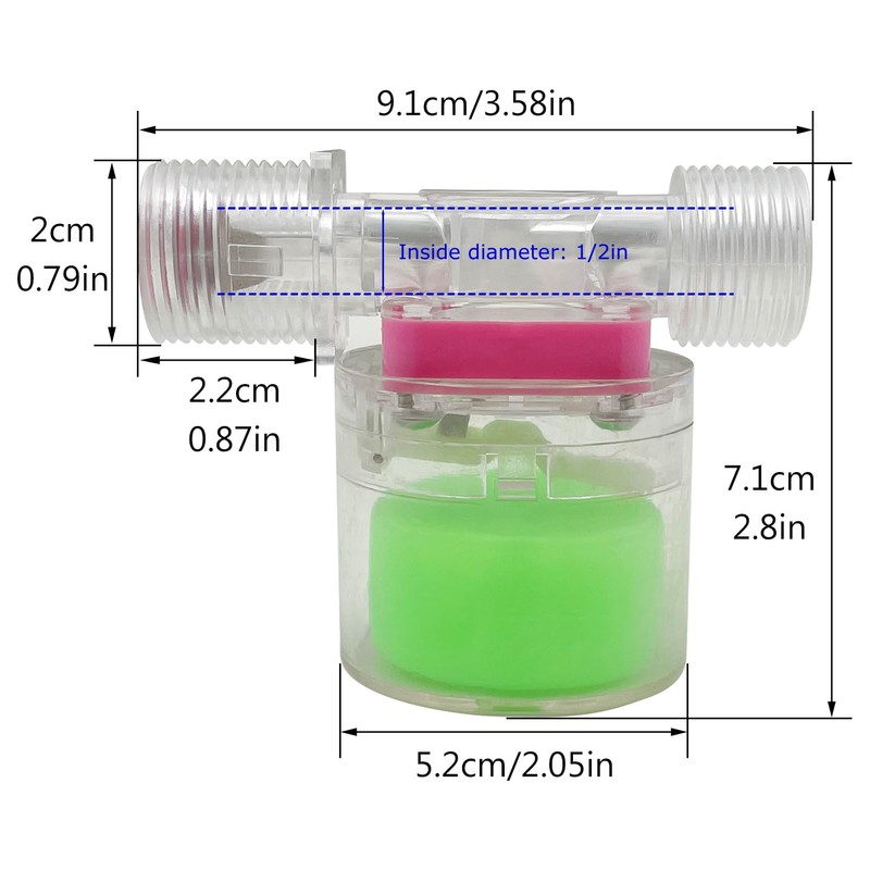 Transparency Water Float Valve, Water Level Control Water Tank Traditional